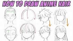 [Beginner Guide part 3] How to Draw anime Hair Tutorial