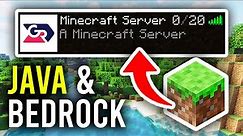How To Make A Minecraft Java and Bedrock Server For Free - Full Guide