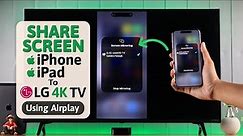 How To Screen Mirror iPhone To LG Smart TV! [Connect Using Airplay]