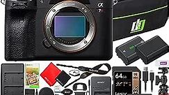 Sony a7R IV Mirrorless Full Frame Camera Body New Version ILCE-7RM4A/B Bundle with Deco Gear Photography Bag Case + Extra Battery + 2 x 64GB Memory Cards + Photo Video Software Kit & Accessories