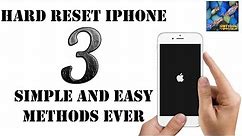 Hard Reset I Phone, How to Hard Reset iPhone to Factory Settings