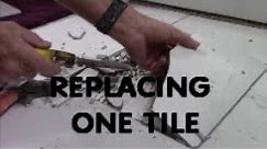HOW TO REPLACE ONE CRACKED TILE