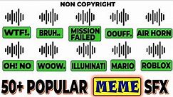 50+ Popular Meme Sound Effects For Video Editing | Sound effect [no copyright] | Sfx meme template
