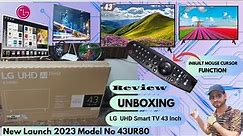 Unboxing LG Smart Tv 43" inch UHD AI ThinQ Model no 43UR80 || Review || New Launch2023 Model
