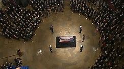 President George HW Bush arrives in Capital to lie in state