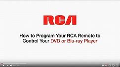 Blu-ray & DVD Remote Control Direct Code Programming