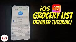 How to Create Grocery List on iOS 17 With Reminders App (Detailed Tutorial)!