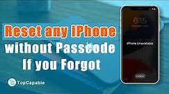 Reset any iPhone without Passcode if you Forgot | Fast & Free Ways