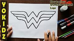 How to draw WONDER WOMAN Logo step by step easy