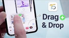 iOS 15 Hidden Feature! - How to Drag and Drop on your iPhone [Tutorial]