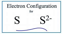 S 2- Electron Configuration (Sulfide Ion)