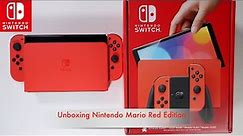 New! Nintendo Switch Mario Red Edition Unboxing