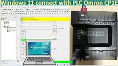 Omron PLC CP1E connect with Windows 11 Pro