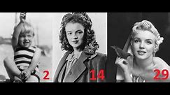 Marilyn Monroe from 0 to 36 years old