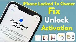 Fix iPhone Locked To Owner ! How To Unlock iCloud Activation ! Fix Disable Apple ID IOS 13/14/15/16