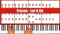 Let It Go Piano - How to Play Frozen Let It Go Piano Tutorial! (Easy)