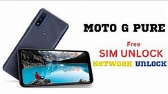 Moto G Pure Sim unlock Free || How to network unlock motorola Moto g pure