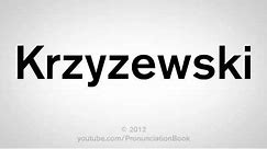 How To Pronounce Krzyzewski