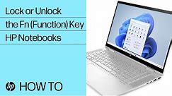 How to Lock or Unlock the Fn (Function) Key on an HP Notebook| HP Support