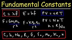 Physics Fundamental Constants