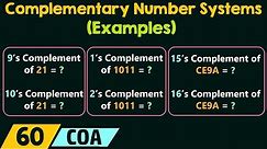 Complementary Number Systems - Examples
