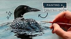 Painting a Loon // Bird Painting in Acrylic