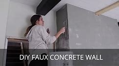 DIY Faux Concrete Wall | Cement Fireplace Surround