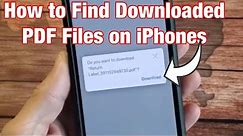 How to Find Downloaded PDF Files on ALL iPhones, iPads, iPods