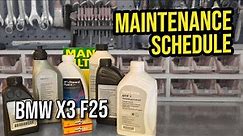 Proper Maintenance Schedule: BMW X3 F25 28iX