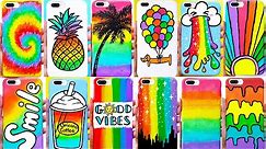 DIY RAINBOW PHONE CASES | Customizing Phone Cases (Summer-inspired)