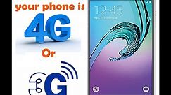 how to check your mobile is 3g or 4g
