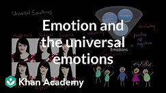 Three components of emotion and the universal emotions | MCAT | Khan Academy
