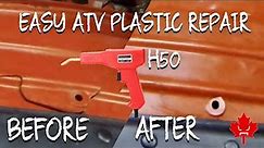 Easiest ATV Plastic Repair. H50 Plastic Welding Gun (Hot Melt Stapler)