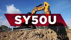 SANY SY50U Excavator In Action