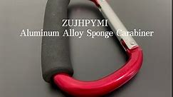 ZUJHPYMI 1Pc Carabiner Hook with Sponge 5.5inch for Sports Outdoors, D-Shape Large Aluminum Carabiner Clip Outdoors Recreation Climbing Carabiners Quickdraws Nonlocking Carabiners