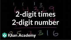 2-digit times a 2-digit number | Multiplication and division | Arithmetic | Khan Academy