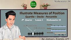 4th Quarter Grade 10 Math- Illustrating Measures of Position (Lesson 1 )