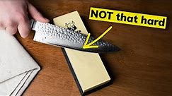 How to use A SHARPENING STONE for knives - Beginners Guide