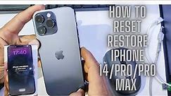 How to Reset /Restore iPhone 14/Pro/Pro Max/ Factory Reset /Forgot Passcode/ iPhone is Disabled Fix