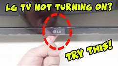 How to Fix Your LG Smart TV That Won't Turn On - Black Screen Problem