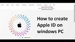 How to create Apple ID on windows PC | How to create Apple ID on MacBook | Apple ID | Apple Account
