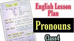English Lesson Plan for Jbt/D.el.ed-- Pronouns -- Class4 || Lesson Plan 17 || An aspirant!