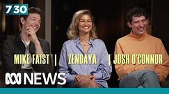Zendaya and co-stars Josh O'Connor and Mike Faist on making their new film Challengers | 7.30