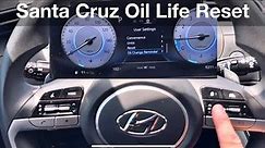 2022 - 2024 Hyundai Santa Cruz How to reset oil life reminder / maintenance reset