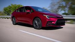 2023 Toyota Corolla SE Hybrid in Ruby Flare Pearl Driving Video