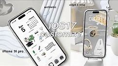 iOS 17 aesthetic customization! 🩶✨ | custom iphone theme, widgets, icons tutorial