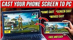How to Share Your Android Phone Screen With PC 2024⚡Screen Mirror Phone Screen To PC🤯Screen Mirror