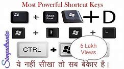 Keyboard Shortcuts || Keyboard Tutorial in Hindi || Keyboard Guide || work with Keyboard - Part1