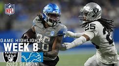 Las Vegas Raiders vs. Detroit Lions | 2023 Week 8 Game Highlights