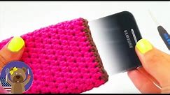 Crochet cell phone case tutorial - DIY How to crochet a cute iPhone cover in pink